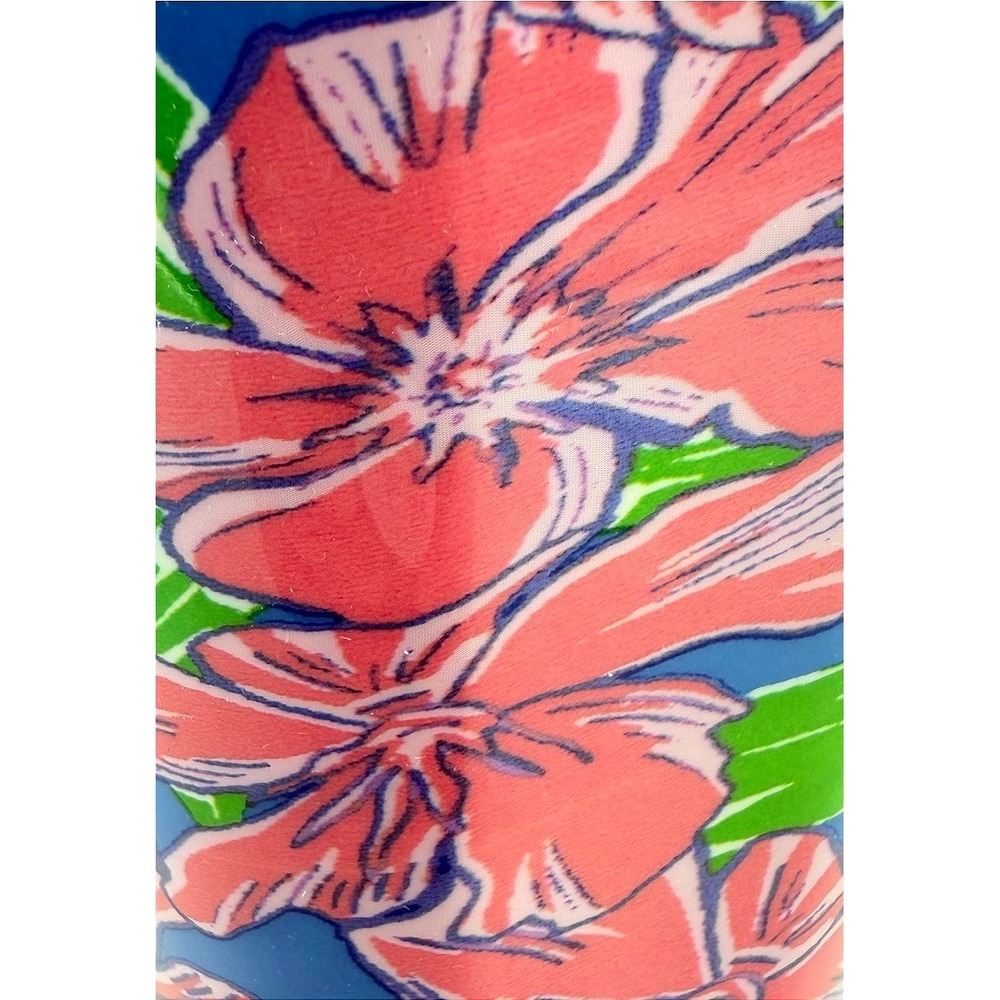 Vineyard Vines x Corkcicle 24oz Insulated Tumbler Tropical Floral Blue Pink - Picture 3 of 8